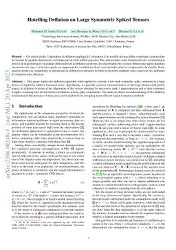 Hotelling Deflation on Large Symmetric Spiked Tensors