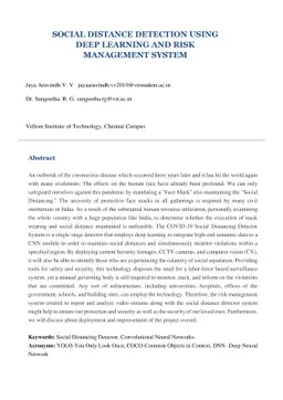 Social Distance Detection Using Deep Learning And Risk Management System