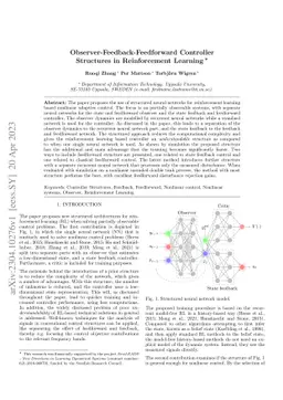 Observer-Feedback-Feedforward Controller Structures in Reinforcement
  Learning