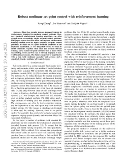 Robust nonlinear set-point control with reinforcement learning