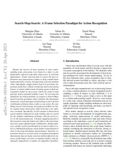 Search-Map-Search: A Frame Selection Paradigm for Action Recognition