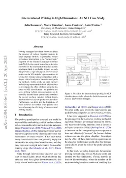 Interventional Probing in High Dimensions: An NLI Case Study