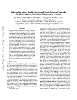 Inducing Stackelberg Equilibrium through Spatio-Temporal Sequential
  Decision-Making in Multi-Agent Reinforcement Learning