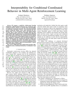 Interpretability for Conditional Coordinated Behavior in Multi-Agent
  Reinforcement Learning
