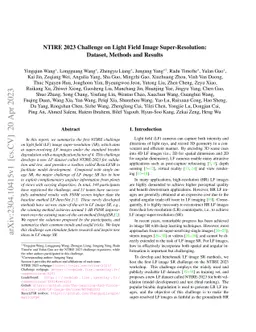 NTIRE 2023 Challenge on Light Field Image Super-Resolution: Dataset,
  Methods and Results