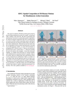 SINC: Spatial Composition of 3D Human Motions for Simultaneous Action
  Generation