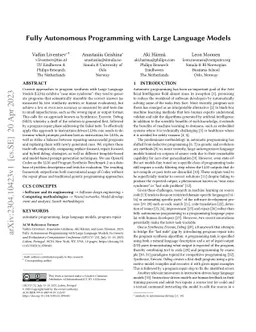 Fully Autonomous Programming with Large Language Models