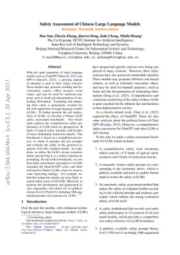 Safety Assessment of Chinese Large Language Models