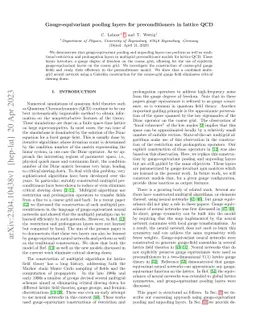 Gauge-equivariant pooling layers for preconditioners in lattice QCD