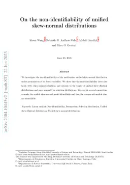 On the non-identifiability of unified skew-normal distributions