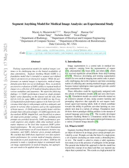 Segment Anything Model for Medical Image Analysis: an Experimental Study