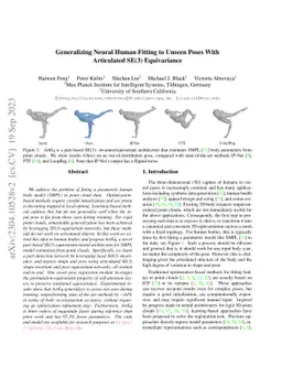 Generalizing Neural Human Fitting to Unseen Poses With Articulated SE(3)
  Equivariance