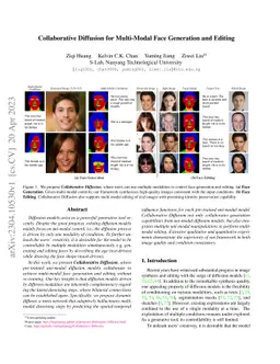 Collaborative Diffusion for Multi-Modal Face Generation and Editing