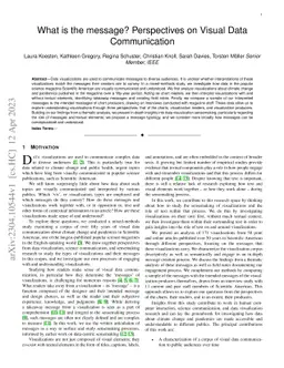 What is the message? Perspectives on Visual Data Communication