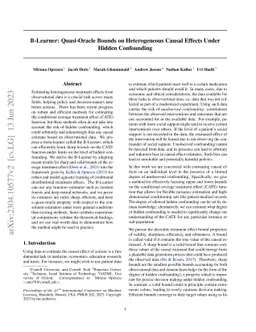 B-Learner: Quasi-Oracle Bounds on Heterogeneous Causal Effects Under
  Hidden Confounding