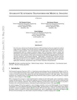 Invariant Scattering Transform for Medical Imaging