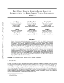 Text2Seg: Remote Sensing Image Semantic Segmentation via Text-Guided
  Visual Foundation Models