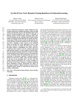 Get Rid Of Your Trail: Remotely Erasing Backdoors in Federated Learning