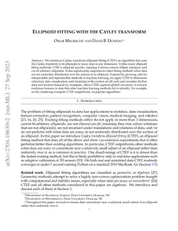 Ellipsoid fitting with the Cayley transform
