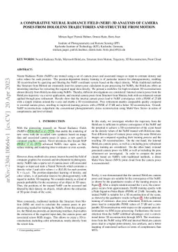 A Comparative Neural Radiance Field (NeRF) 3D Analysis of Camera Poses
  from HoloLens Trajectories and Structure from Motion