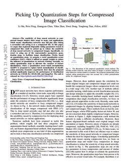 Picking Up Quantization Steps for Compressed Image Classification