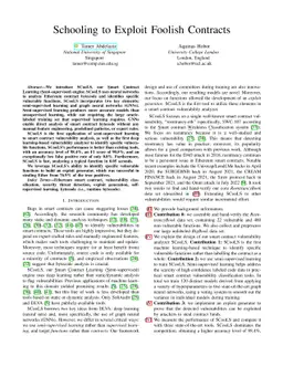 Schooling to Exploit Foolish Contracts