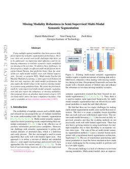 Missing Modality Robustness in Semi-Supervised Multi-Modal Semantic
  Segmentation