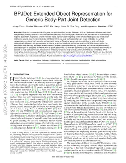 BPJDet: Extended Object Representation for Generic Body-Part Joint
  Detection