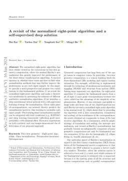 A Revisit of the Normalized Eight-Point Algorithm and A Self-Supervised
  Deep Solution