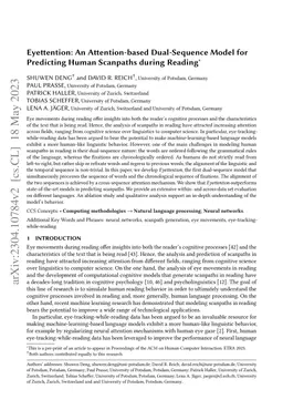 Eyettention: An Attention-based Dual-Sequence Model for Predicting Human
  Scanpaths during Reading