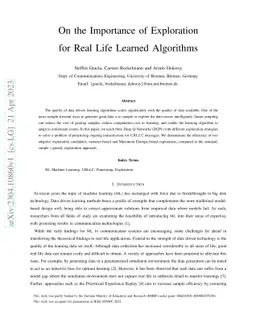 On the Importance of Exploration for Real Life Learned Algorithms