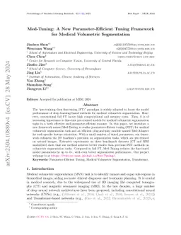 Med-Tuning: A New Parameter-Efficient Tuning Framework for Medical
  Volumetric Segmentation