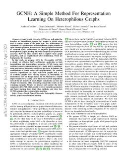 GCNH: A Simple Method For Representation Learning On Heterophilous
  Graphs