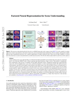 Factored Neural Representation for Scene Understanding