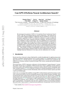 Can GPT-4 Perform Neural Architecture Search?