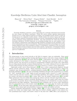 Knowledge Distillation Under Ideal Joint Classifier Assumption
