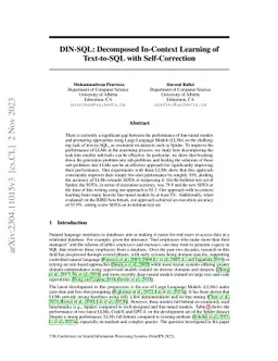 DIN-SQL: Decomposed In-Context Learning of Text-to-SQL with
  Self-Correction