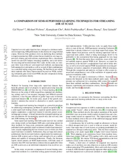 A Comparison of Semi-Supervised Learning Techniques for Streaming ASR at
  Scale