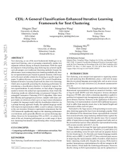 CEIL: A General Classification-Enhanced Iterative Learning Framework for
  Text Clustering