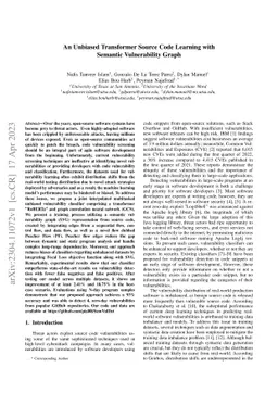 An Unbiased Transformer Source Code Learning with Semantic Vulnerability
  Graph