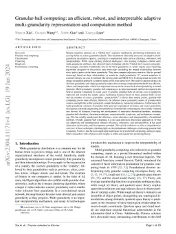 Granular-ball computing: an efficient, robust, and interpretable
  adaptive multi-granularity representation and computation method