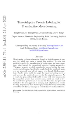 Task-Adaptive Pseudo Labeling for Transductive Meta-Learning