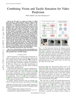 Combining Vision and Tactile Sensation for Video Prediction