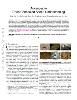 Advances in Deep Concealed Scene Understanding
