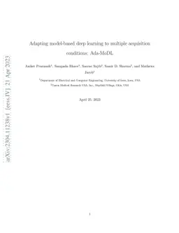 Adapting model-based deep learning to multiple acquisition conditions:
  Ada-MoDL