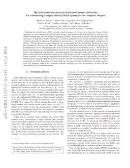 Hybrid quantum physics-informed neural networks for simulating
  computational fluid dynamics in complex shapes