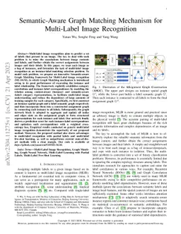 Semantic-Aware Graph Matching Mechanism for Multi-Label Image
  Recognition