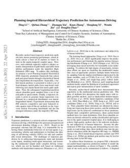 Planning-inspired Hierarchical Trajectory Prediction for Autonomous
  Driving