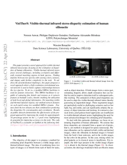 VisiTherS: Visible-thermal infrared stereo disparity estimation of human
  silhouette
