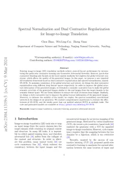 Spectral Normalization and Dual Contrastive Regularization for
  Image-to-Image Translation